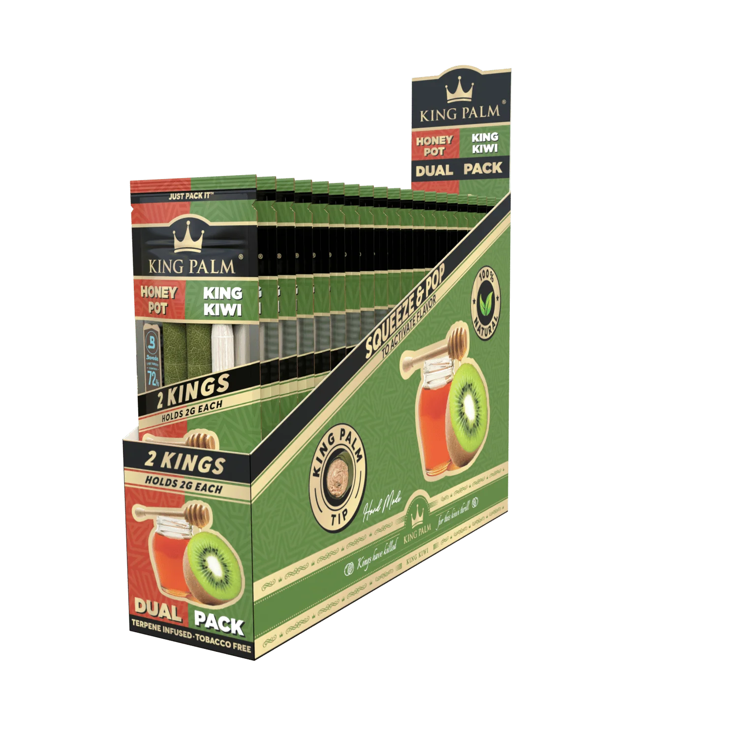 2 King Rolls - Dual Pack - Honey & Kiwi - 20 Units Per Display - Image 2