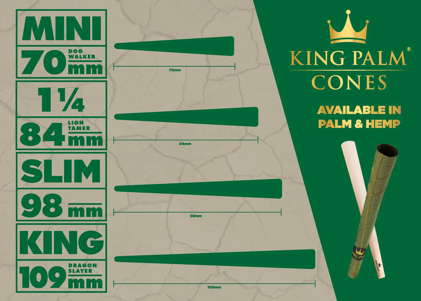 Slim Size (98mm) | 25 Pack | Palm Cones - Image 3